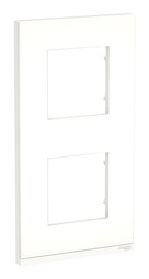 Рамка 2 поста UNICA PURE, вертикальная, матовое стекло, белый