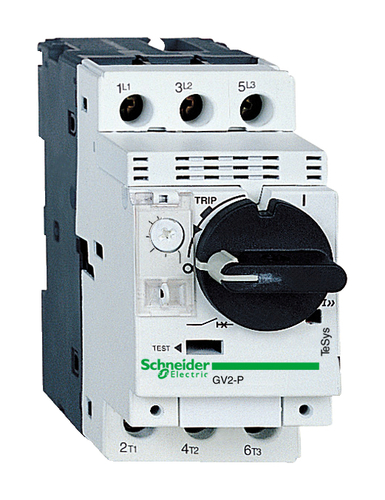 Силовой автомат для защиты двигателя Schneider Electric TeSys GV2 6.3А 3P, термомагнитный расцепитель