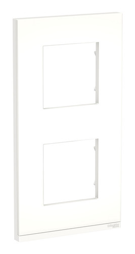 Рамка 2 поста Schneider Electric UNICA PURE, вертикальная, матовое стекло, белый