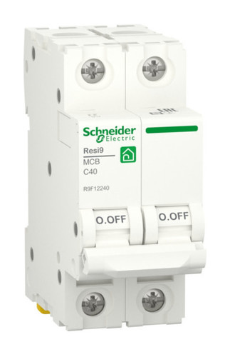 Автоматический выключатель Schneider Electric Resi9 2P 40А (C) 6кА, R9F12240