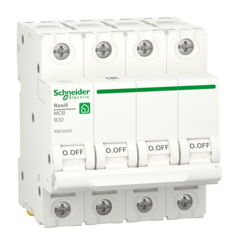 Автоматический выключатель Schneider Electric Resi9 4P 32А (B) 6кА, R9F02432