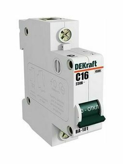 Автоматический выключатель DEKraft ВА-101 1P 3А (C) 4.5кА, 11051DEK