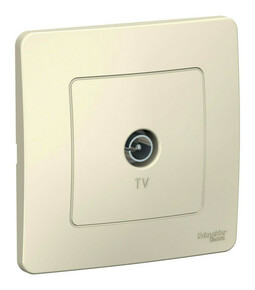 Розетка TV Systeme Electric BLANCA, оконечная, скрытый монтаж, молочный, BLNTS000012