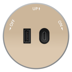 Systeme Electric MultiTrack Песочный Розетка 2хUSB (тип А+С) 18Вт, 5В/3А